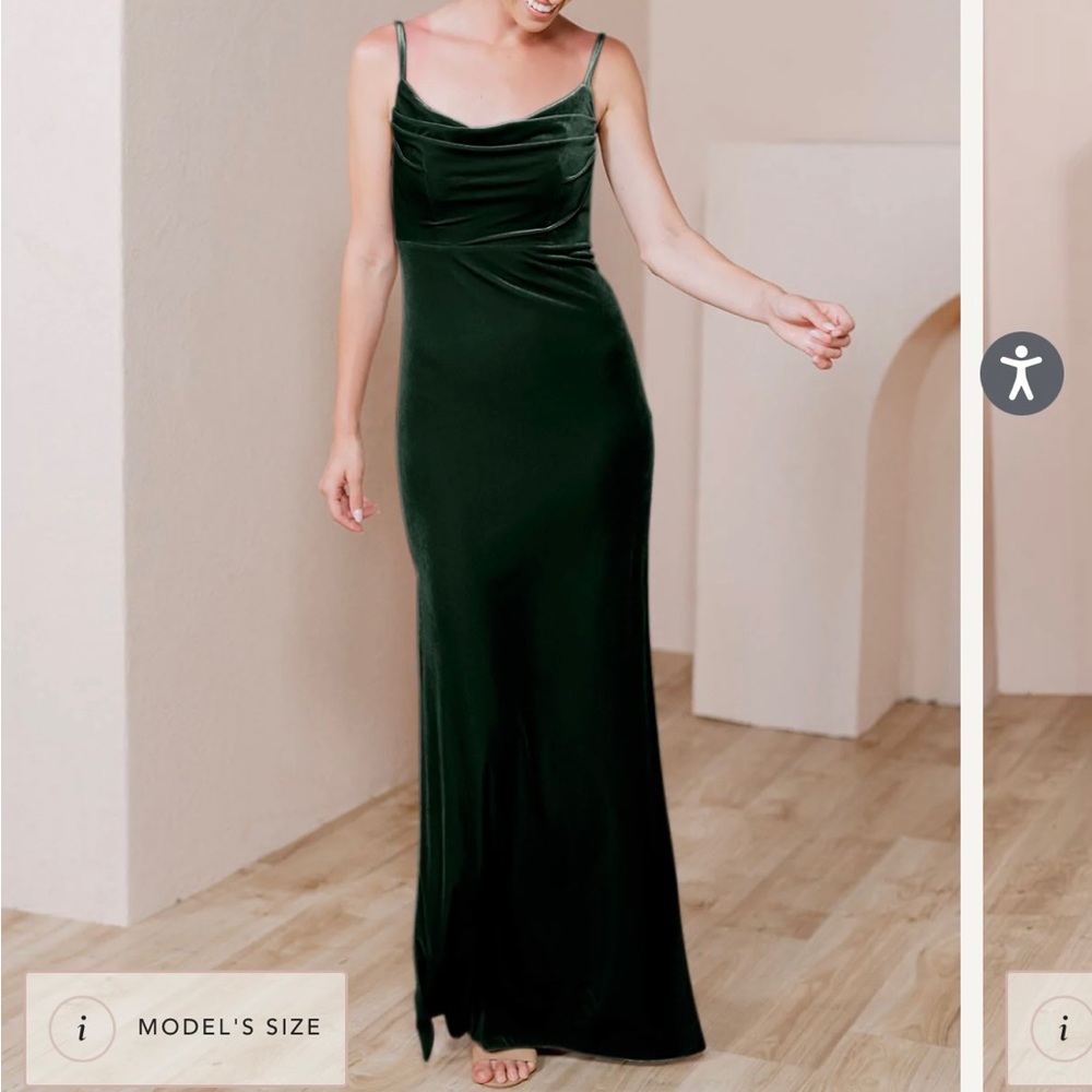 Revelry Skye Emerald Velvet Dress